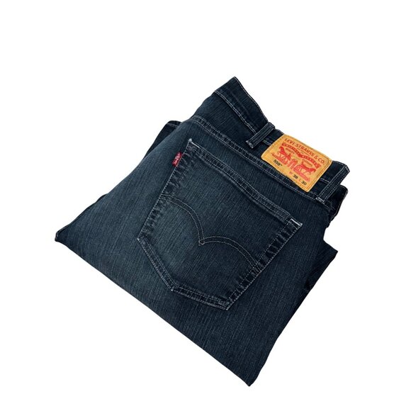 Levis Mens 559 Relaxed Straight Jeans W38 L30 Dark Wash Denim - Picture 1 of 6